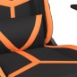 vidaXL Silla gaming cuero sintético negro y naranja vidaXL Silla gaming cuero sintético negro y naranja