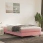 vidaXL Cama box spring con colchón terciopelo rosa 120x200 cm vidaXL Cama box spring con colchón terciopelo rosa 120x200 cm