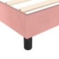 vidaXL Cama box spring con colchón terciopelo rosa 120x200 cm vidaXL Cama box spring con colchón terciopelo rosa 120x200 cm