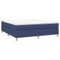 vidaXL Cama box spring con colchón tela azul 180x200 cm vidaXL Cama box spring con colchón tela azul 180x200 cm