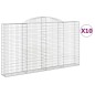 vidaXL Cestas de gaviones 10 uds forma de arco hierro 300x30x160/180cm vidaXL Cestas de gaviones 10 uds forma de arco hierro 300x30x160/180cm