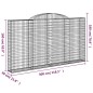 vidaXL Cestas de gaviones 10 uds forma de arco hierro 300x30x160/180cm vidaXL Cestas de gaviones 10 uds forma de arco hierro 300x30x160/180cm