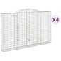 vidaXL Cestas de gaviones 4 uds forma de arco hierro 300x30x180/200 cm vidaXL Cestas de gaviones 4 uds forma de arco hierro 300x30x180/200 cm