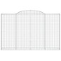 vidaXL Cestas de gaviones 4 uds forma de arco hierro 300x30x180/200 cm vidaXL Cestas de gaviones 4 uds forma de arco hierro 300x30x180/200 cm