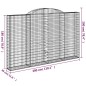 vidaXL Cestas de gaviones 4 uds forma de arco hierro 300x30x180/200 cm vidaXL Cestas de gaviones 4 uds forma de arco hierro 300x30x180/200 cm