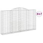 vidaXL Cestas de gaviones 17 uds forma de arco hierro 300x30x160/180cm vidaXL Cestas de gaviones 17 uds forma de arco hierro 300x30x160/180cm