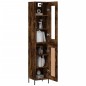 vidaXL Aparador de madera contrachapada roble ahumado 34,5x34x180 cm vidaXL Aparador de madera contrachapada roble ahumado 34,5x34x180 cm