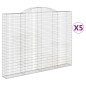 vidaXL Cestas de gaviones 5 uds forma de arco hierro 300x30x220/240 cm vidaXL Cestas de gaviones 5 uds forma de arco hierro 300x30x220/240 cm