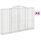 vidaXL Cestas de gaviones 6 uds forma de arco hierro 300x30x180/200 cm vidaXL Cestas de gaviones 6 uds forma de arco hierro 300x30x180/200 cm