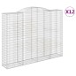 vidaXL Cestas de gaviones 12 uds forma de arco hierro 300x50x220/240cm vidaXL Cestas de gaviones 12 uds forma de arco hierro 300x50x220/240cm