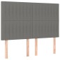 vidaXL Cama box spring colchón y luces LED tela gris oscuro 140x190 cm vidaXL Cama box spring colchón y luces LED tela gris oscuro 140x190 cm