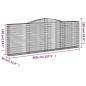 vidaXL Cestas de gaviones 9 uds forma de arco hierro 400x30x140/160 cm vidaXL Cestas de gaviones 9 uds forma de arco hierro 400x30x140/160 cm