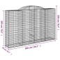 vidaXL Cestas de gaviones 6 uds forma de arco hierro 300x50x180/200 cm vidaXL Cestas de gaviones 6 uds forma de arco hierro 300x50x180/200 cm