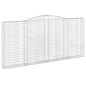 vidaXL Cestas de gaviones 6 uds forma de arco hierro 400x30x180/200 cm