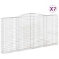 vidaXL Cestas de gaviones 7 uds forma de arco hierro 400x30x200/220 cm vidaXL Cestas de gaviones 7 uds forma de arco hierro 400x30x200/220 cm