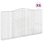 vidaXL Cestas de gaviones 6 uds forma de arco hierro 400x30x220/240 cm vidaXL Cestas de gaviones 6 uds forma de arco hierro 400x30x220/240 cm