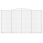 vidaXL Cestas de gaviones 6 uds forma de arco hierro 400x30x220/240 cm vidaXL Cestas de gaviones 6 uds forma de arco hierro 400x30x220/240 cm