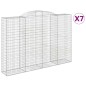 vidaXL Cestas de gaviones 7 uds forma de arco hierro 300x50x200/220 cm vidaXL Cestas de gaviones 7 uds forma de arco hierro 300x50x200/220 cm