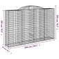 vidaXL Cestas de gaviones 11 uds forma de arco hierro 300x50x180/200cm vidaXL Cestas de gaviones 11 uds forma de arco hierro 300x50x180/200cm