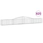 vidaXL Cestas de gaviones 25 uds forma de arco hierro 400x30x40/60 cm vidaXL Cestas de gaviones 25 uds forma de arco hierro 400x30x40/60 cm