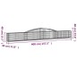 vidaXL Cestas de gaviones 25 uds forma de arco hierro 400x30x40/60 cm vidaXL Cestas de gaviones 25 uds forma de arco hierro 400x30x40/60 cm