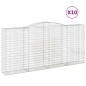 vidaXL Cestas de gaviones 10 uds forma de arco hierro 400x50x180/200cm vidaXL Cestas de gaviones 10 uds forma de arco hierro 400x50x180/200cm