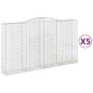 vidaXL Cestas de gaviones 5 uds forma de arco hierro 400x50x220/240 cm vidaXL Cestas de gaviones 5 uds forma de arco hierro 400x50x220/240 cm