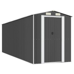 vidaXL Cobertizo de jardín acero galvanizado antracita 192x606x223 cm	