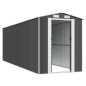 vidaXL Cobertizo de jardín acero galvanizado antracita 192x606x223 cm vidaXL Cobertizo de jardín acero galvanizado antracita 192x606x223 cm