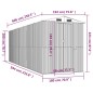 vidaXL Cobertizo de jardín acero galvanizado antracita 192x606x223 cm vidaXL Cobertizo de jardín acero galvanizado antracita 192x606x223 cm