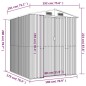 vidaXL Cobertizo de jardín acero galvanizado antracita 192x191x223 cm vidaXL Cobertizo de jardín acero galvanizado antracita 192x191x223 cm