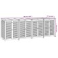 vidaXL Caja de almacenaje de jardín madera maciza acacia 280x87x104 cm