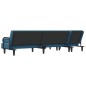 vidaXL Sofá cama en forma de L terciopelo azul 260x140x70 cm vidaXL Sofá cama en forma de L terciopelo azul 260x140x70 cm