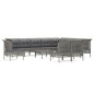 vidaXL Set de muebles de jardín 11 pzas y cojines ratán sintético gris vidaXL Set de muebles de jardín 11 pzas y cojines ratán sintético gris