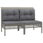 vidaXL Set de muebles de jardín 9 pzas y cojines ratán sintético gris vidaXL Set de muebles de jardín 9 pzas y cojines ratán sintético gris
