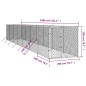 vidaXL Perrera de exterior acero galvanizado plateado 2x14x2 m vidaXL Perrera de exterior acero galvanizado plateado 2x14x2 m
