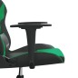 vidaXL Silla gaming cuero sintético negro y verde vidaXL Silla gaming cuero sintético negro y verde