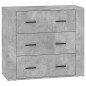 vidaXL Aparadores 3 piezas madera contrachapada gris cemento vidaXL Aparadores 3 piezas madera contrachapada gris cemento