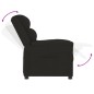 vidaXL Sillón reclinable de terciopelo negro vidaXL Sillón reclinable de terciopelo negro