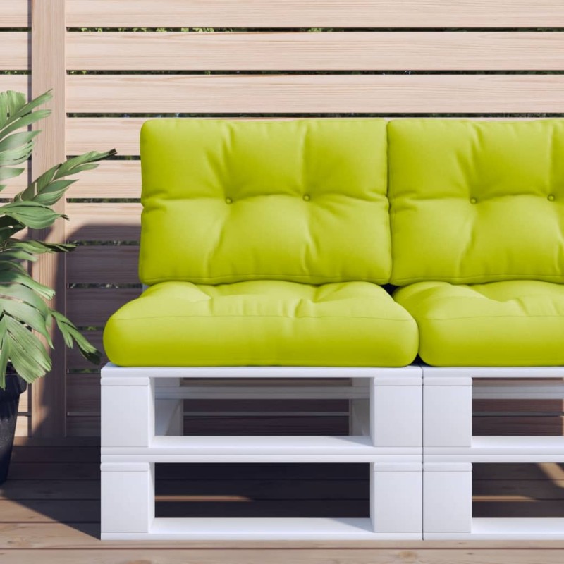vidaXL Cojines para sofá de palets 2 unidades tela verde claro vidaXL Cojines para sofá de palets 2 unidades tela verde claro