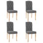 vidaXL Sillas de comedor 4 unidades tela gris oscura vidaXL Sillas de comedor 4 unidades tela gris oscura