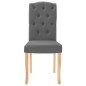 vidaXL Sillas de comedor 4 unidades tela gris oscura vidaXL Sillas de comedor 4 unidades tela gris oscura