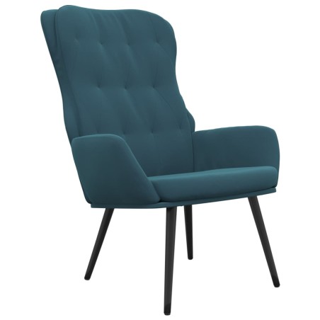 vidaXL Silla de relajación de terciopelo azul