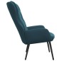 vidaXL Silla de relajación de terciopelo azul