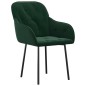 vidaXL Sillas de comedor 2 unidades terciopelo verde oscuro vidaXL Sillas de comedor 2 unidades terciopelo verde oscuro