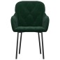 vidaXL Sillas de comedor 2 unidades terciopelo verde oscuro vidaXL Sillas de comedor 2 unidades terciopelo verde oscuro