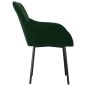 vidaXL Sillas de comedor 2 unidades terciopelo verde oscuro vidaXL Sillas de comedor 2 unidades terciopelo verde oscuro