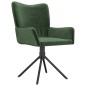 vidaXL Sillas de comedor giratorias 2 unidades terciopelo verde oscuro