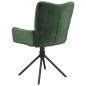vidaXL Sillas de comedor giratorias 2 unidades terciopelo verde oscuro