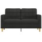 vidaXL Sofá de 2 plazas de tela negro 140 cm